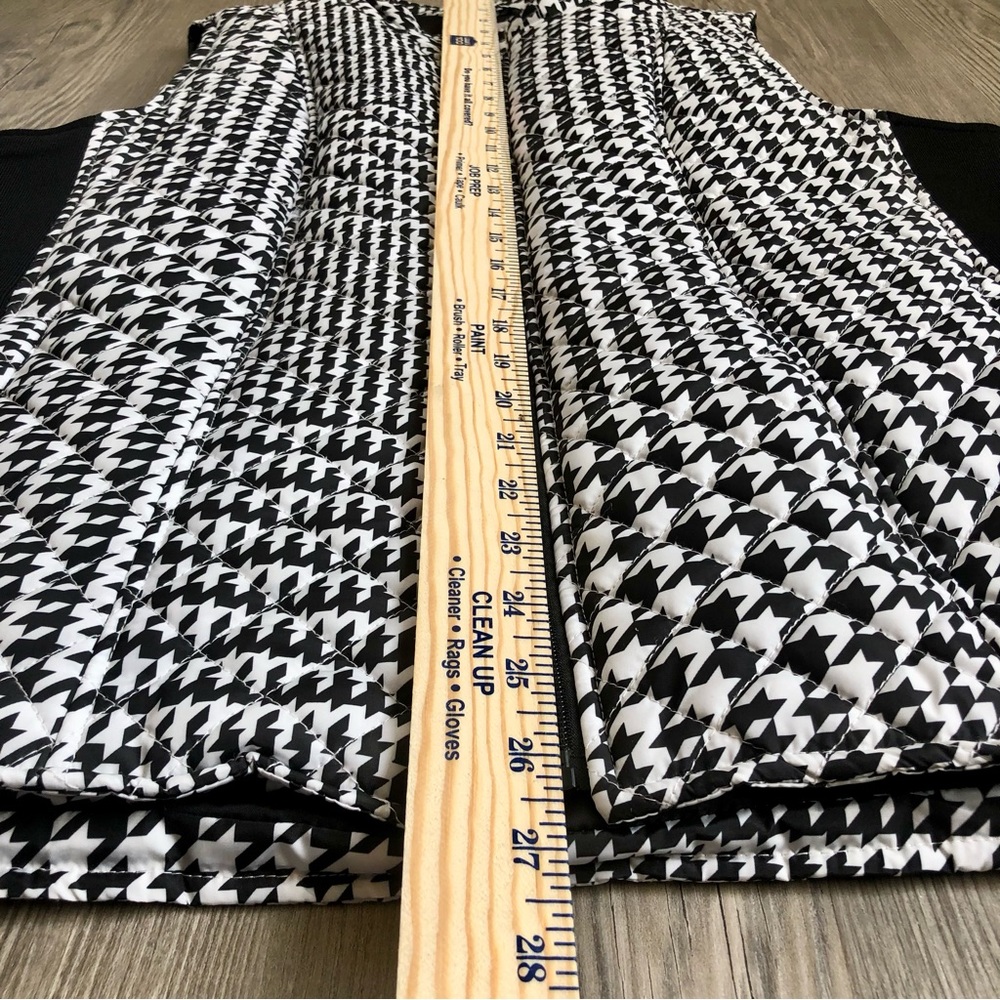 Kim Rogers Houndstooth Zip Up Vest Womens Large Outerwear Stretch - Picture 4 of 9